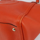 GUCCI Soho Hand Bag Leather 2way Orange Gold 369176 Auth am10017V-12