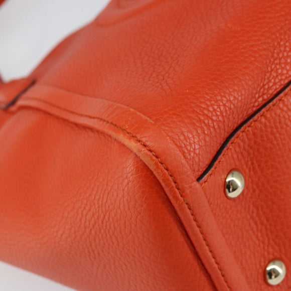 GUCCI Soho Hand Bag Leather 2way Orange Gold 369176 Auth am10017V