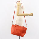 GUCCI Soho Hand Bag Leather 2way Orange Gold 369176 Auth am10017V-24