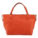 GUCCI Soho Hand Bag Leather 2way Orange Gold 369176 Auth am10017V-3