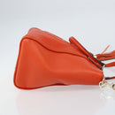 GUCCI Soho Hand Bag Leather 2way Orange Gold 369176 Auth am10017V-4