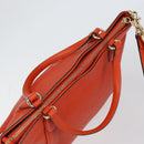 GUCCI Soho Hand Bag Leather 2way Orange Gold 369176 Auth am10017V-6