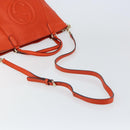 GUCCI Soho Hand Bag Leather 2way Orange Gold 369176 Auth am10017V-9