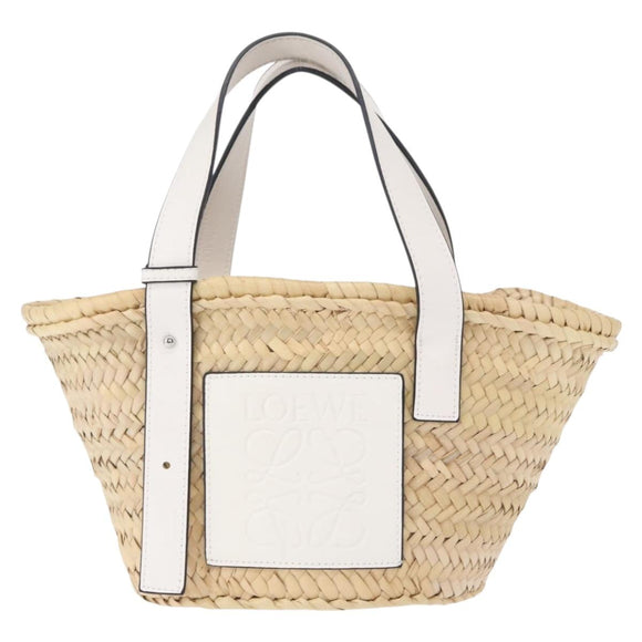 LOEWE Small Basket Hand Bag straw Beige Auth am10018V