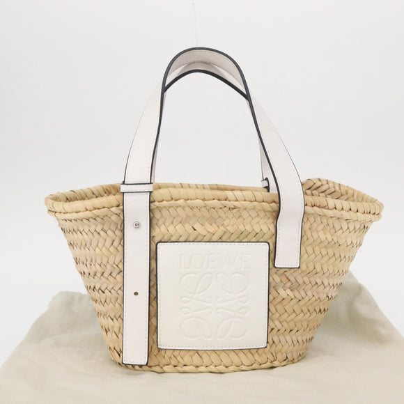 LOEWE Small Basket Hand Bag straw Beige Auth am10018V