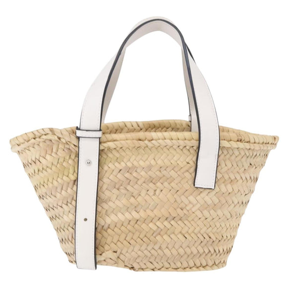 LOEWE Small Basket Hand Bag straw Beige Auth am10018V