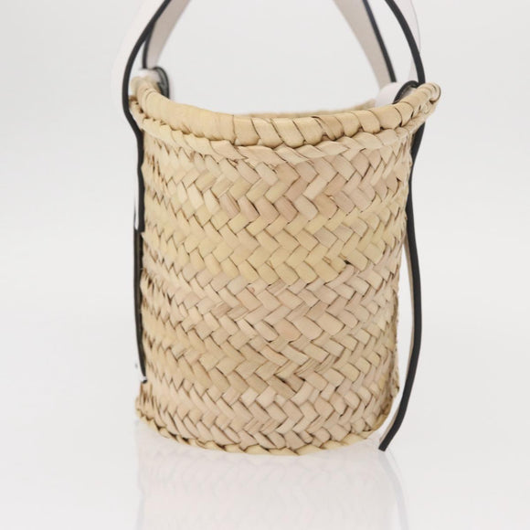 LOEWE Small Basket Hand Bag straw Beige Auth am10018V