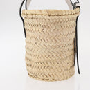 LOEWE Small Basket Hand Bag straw Beige Auth am10018V-4