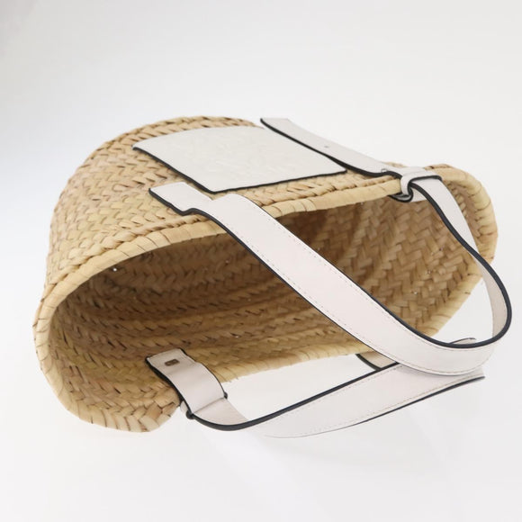 LOEWE Small Basket Hand Bag straw Beige Auth am10018V