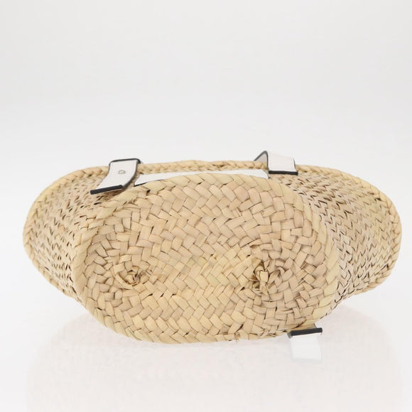 LOEWE Small Basket Hand Bag straw Beige Auth am10018V