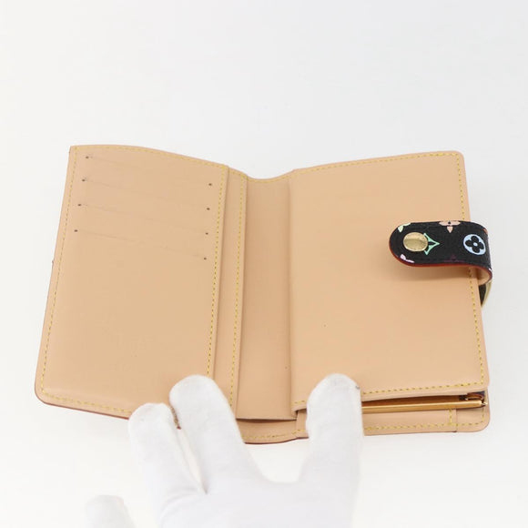 LOUIS VUITTON Multicolor Portefeuille Viennois Wallet Black M92988 Auth am10020V