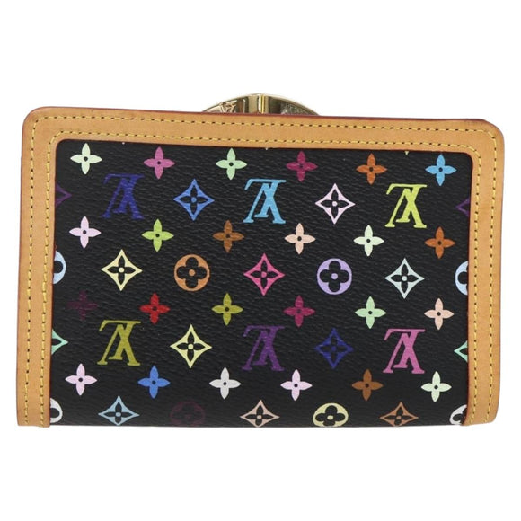 LOUIS VUITTON Multicolor Portefeuille Viennois Wallet Black M92988 Auth am10020V