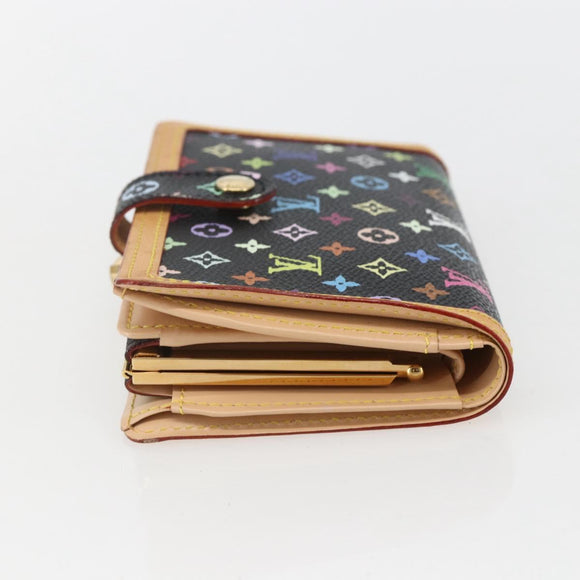 LOUIS VUITTON Multicolor Portefeuille Viennois Wallet Black M92988 Auth am10020V