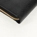 PRADA Shoulder Bag Safiano leather Black Gold Auth am10022V-15