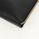 PRADA Shoulder Bag Safiano leather Black Gold Auth am10022V-16