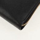 PRADA Shoulder Bag Safiano leather Black Gold Auth am10022V-18