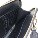 PRADA Shoulder Bag Safiano leather Black Gold Auth am10022V-22