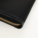 PRADA Lange Geldbörse Leder Nylon Schwarz Gold 1ML506 Auth am10026V-16