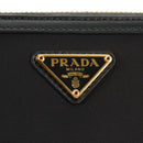 PRADA Lange Geldbörse Leder Nylon Schwarz Gold 1ML506 Auth am10026V-18