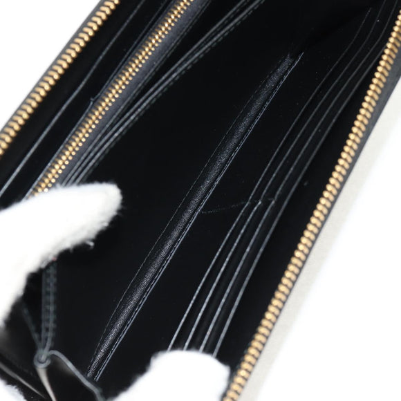 PRADA Lange Geldbörse Leder Nylon Schwarz Gold 1ML506 Auth am10026V
