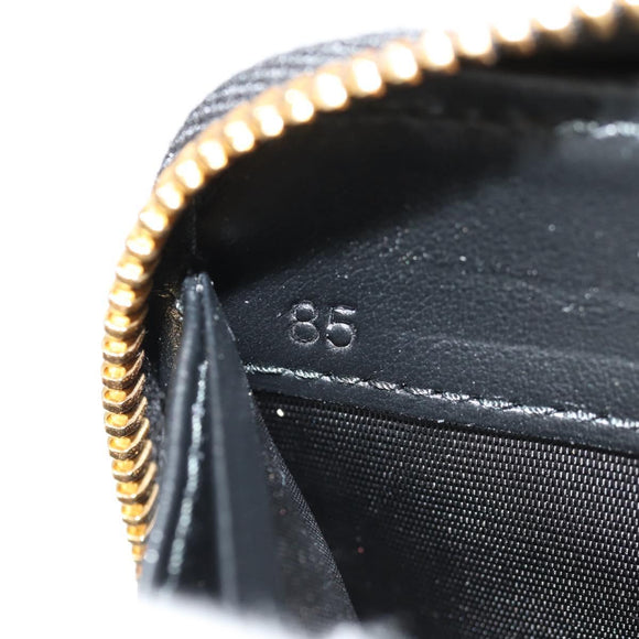 PRADA Lange Geldbörse Leder Nylon Schwarz Gold 1ML506 Auth am10026V