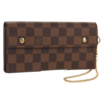 LOUIS VUITTON Damier Ebene Portefeuille Accordion Wallet N60002 LV Auth am10027V