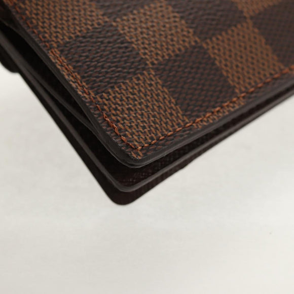 LOUIS VUITTON Damier Ebene Portefeuille Accordion Wallet N60002 LV Auth am10027V