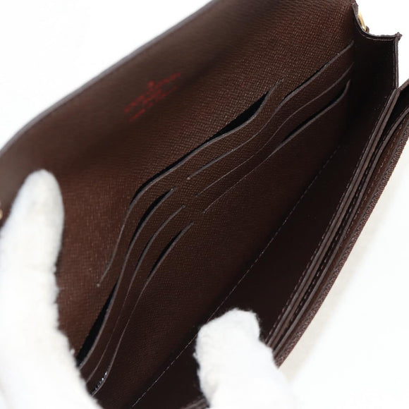 LOUIS VUITTON Damier Ebene Portefeuille Accordion Wallet N60002 LV Auth am10027V