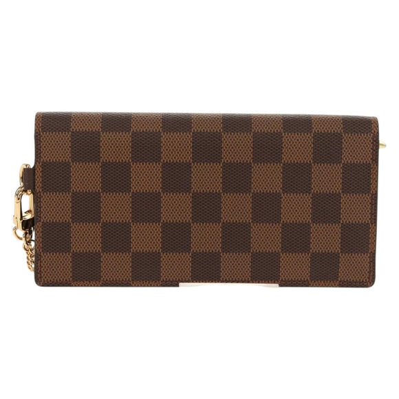 LOUIS VUITTON Damier Ebene Portefeuille Accordion Wallet N60002 LV Auth am10027V