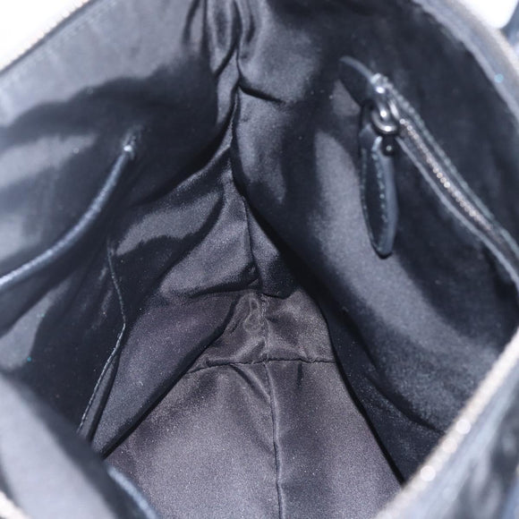 PRADA Beads Hand Bag Nylon Black Silver Auth am10030V