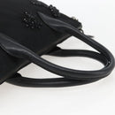 PRADA Beads Hand Bag Nylon Black Silver Auth am10030V-7