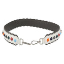 FENDI Studs Shoulder Strap Leather 31.5"" White Auth am10032-3