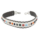 FENDI Studs Shoulder Strap Leather 31.5"" White Auth am10032-1