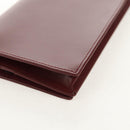 CARTIER Pasha Long Wallet Leather Bordeaux Gold Auth am10035V-11