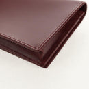 CARTIER Pasha Long Wallet Leather Bordeaux Gold Auth am10035V-12