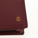 CARTIER Pasha Long Wallet Leather Bordeaux Gold Auth am10035V-13
