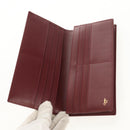 CARTIER Pasha Long Wallet Leather Bordeaux Gold Auth am10035V-14