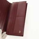 CARTIER Pasha Long Wallet Leather Bordeaux Gold Auth am10035V-16