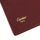 CARTIER Pasha Long Wallet Leather Bordeaux Gold Auth am10035V-17
