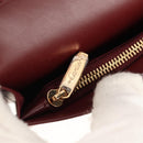 CARTIER Pasha Long Wallet Leather Bordeaux Gold Auth am10035V-19