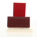 CARTIER Pasha Long Wallet Leather Bordeaux Gold Auth am10035V-21
