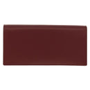 CARTIER Pasha Long Wallet Leather Bordeaux Gold Auth am10035V-4