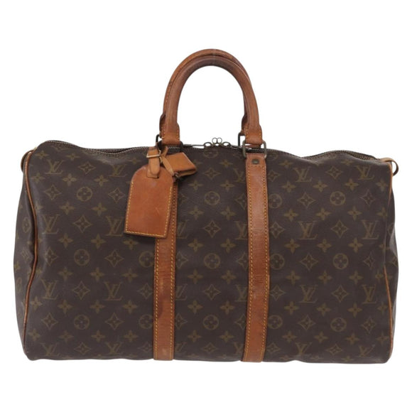 LOUIS VUITTON Monogram Keepall 50 Boston Bag M41426 LV Auth am10039