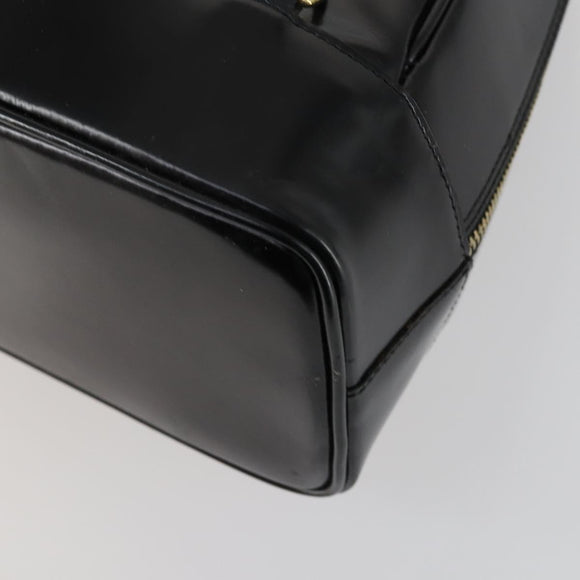 GUCCI Bamboo Body Bag Enamel Black Gold 003 2113 0027 Auth am10040