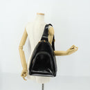 GUCCI Bamboo Body Bag Enamel Black Gold 003 2113 0027 Auth am10040-22