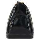 GUCCI Bamboo Body Bag Enamel Black Gold 003 2113 0027 Auth am10040-13