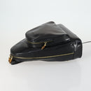 GUCCI Bamboo Body Bag Enamel Black Gold 003 2113 0027 Auth am10040-4