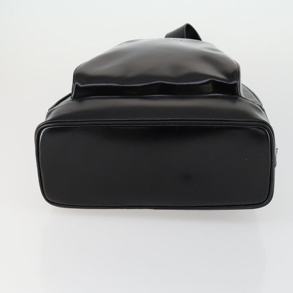 GUCCI Bamboo Body Bag Enamel Black Gold 003 2113 0027 Auth am10040