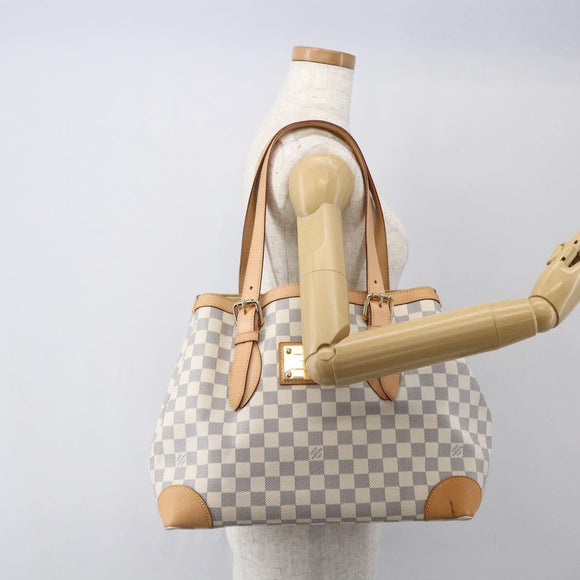 LOUIS VUITTON Damier Azur Hampstead MM Tote Bag N51206 LV Auth am10041V