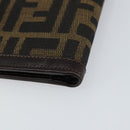 FENDI Zucca Canvas Wallet Black Brown Auth am10042V-10